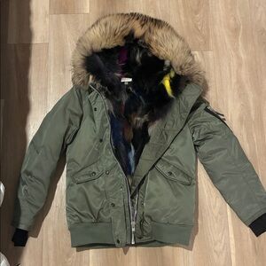 SAM. Black and Purple Fur Accent
